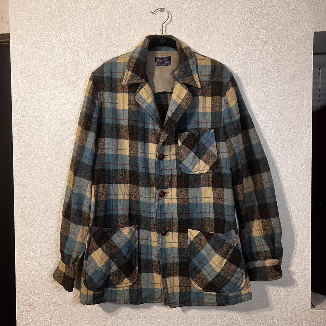 Vintage 1970s 80s Pendleton Three-Pocket Plaid Chore...