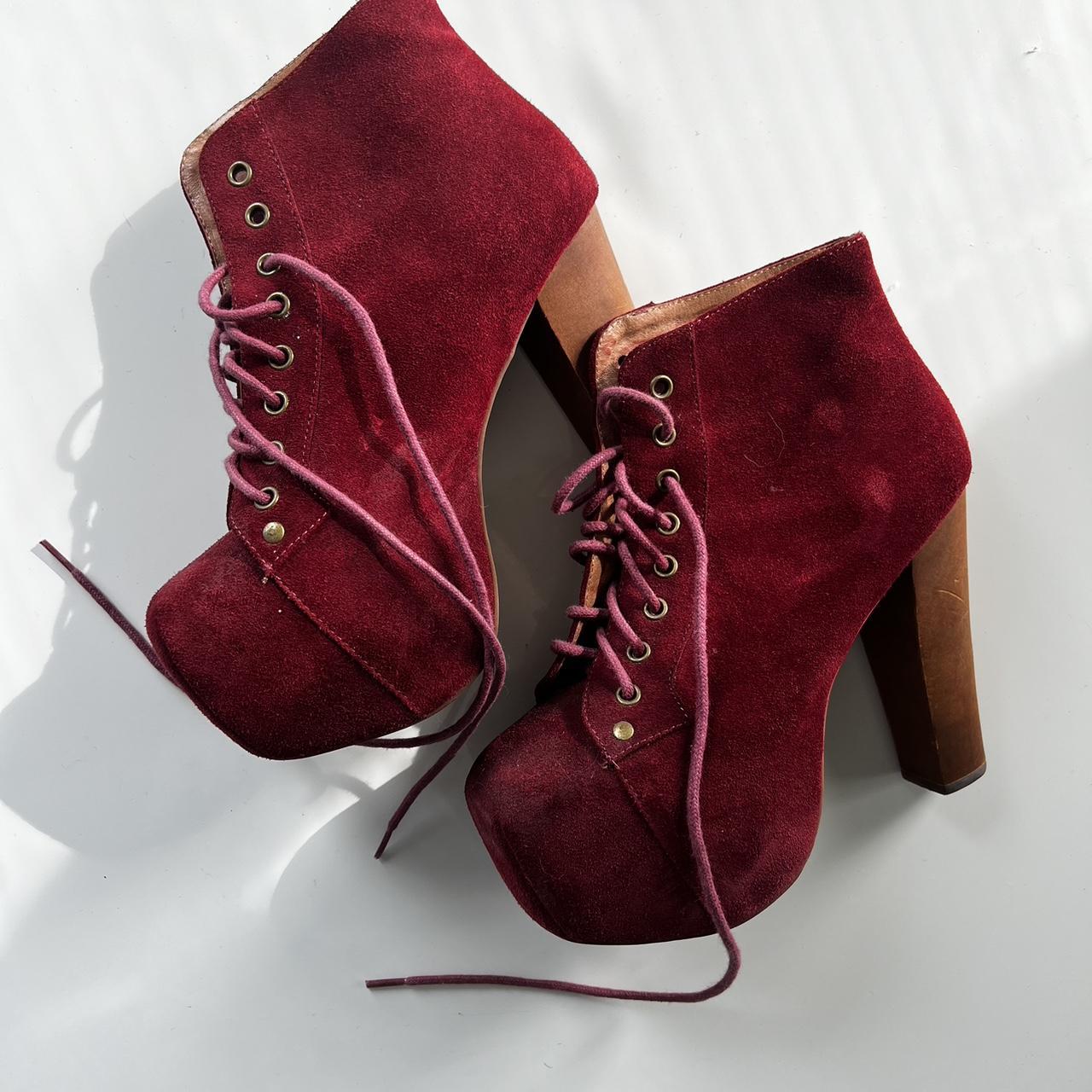 Jeffrey Campbell hot Burgundy Platform Heels