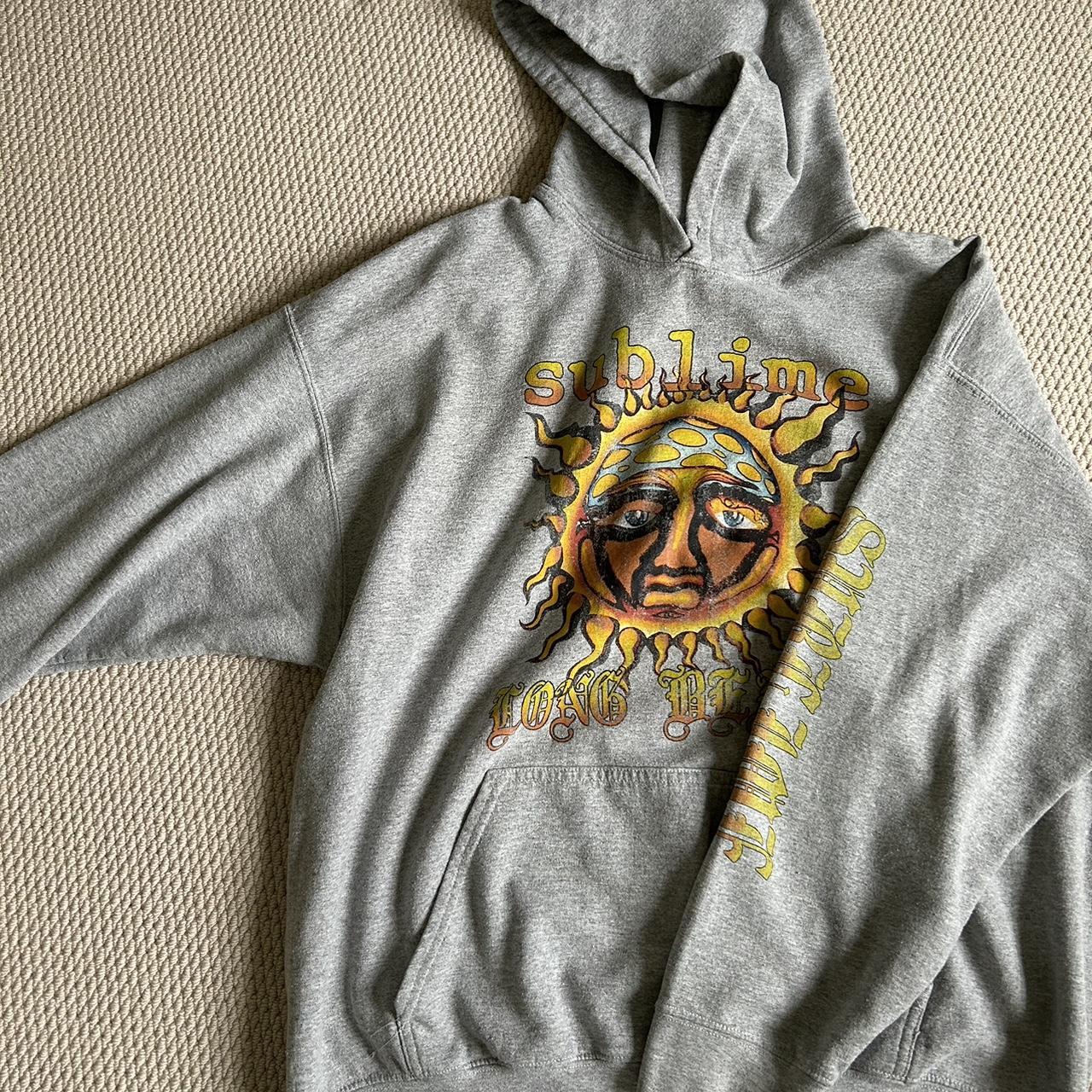 urban sublime hoodie -grey -one size -oversized... - Depop