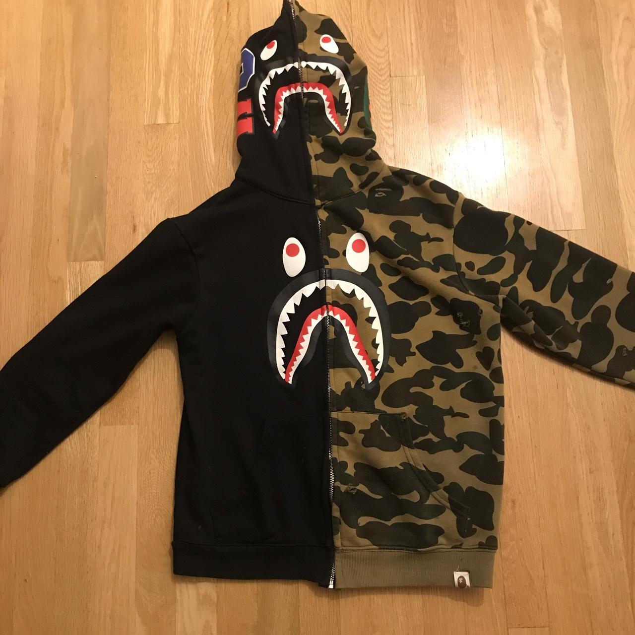 Bape shark hoodie on sale prezzo