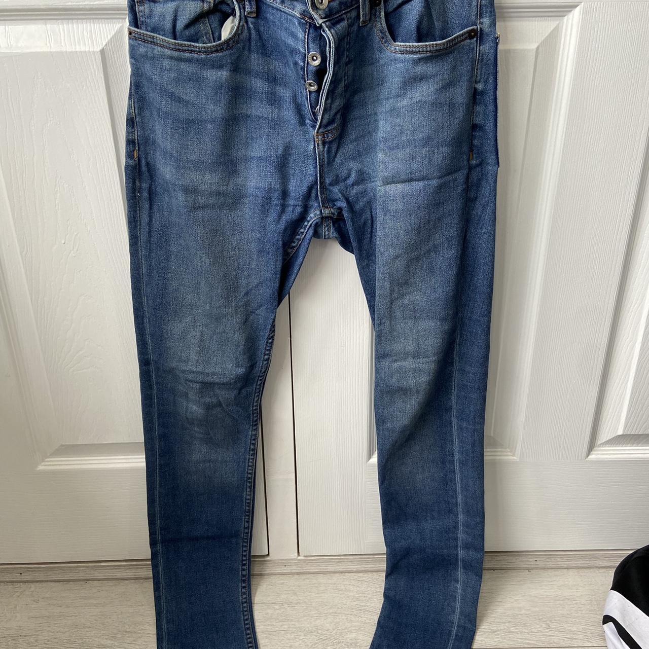 Topman Blue Skinny jeans Great condition and... - Depop