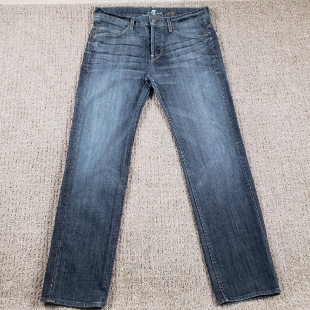 7 FOR ALL MANKIND Jean Mens 34x31 Jared Blue Button... - Depop