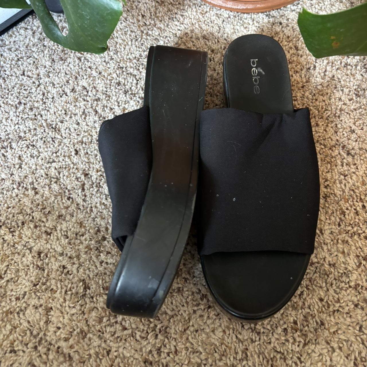 Bebe hot sale black sandals