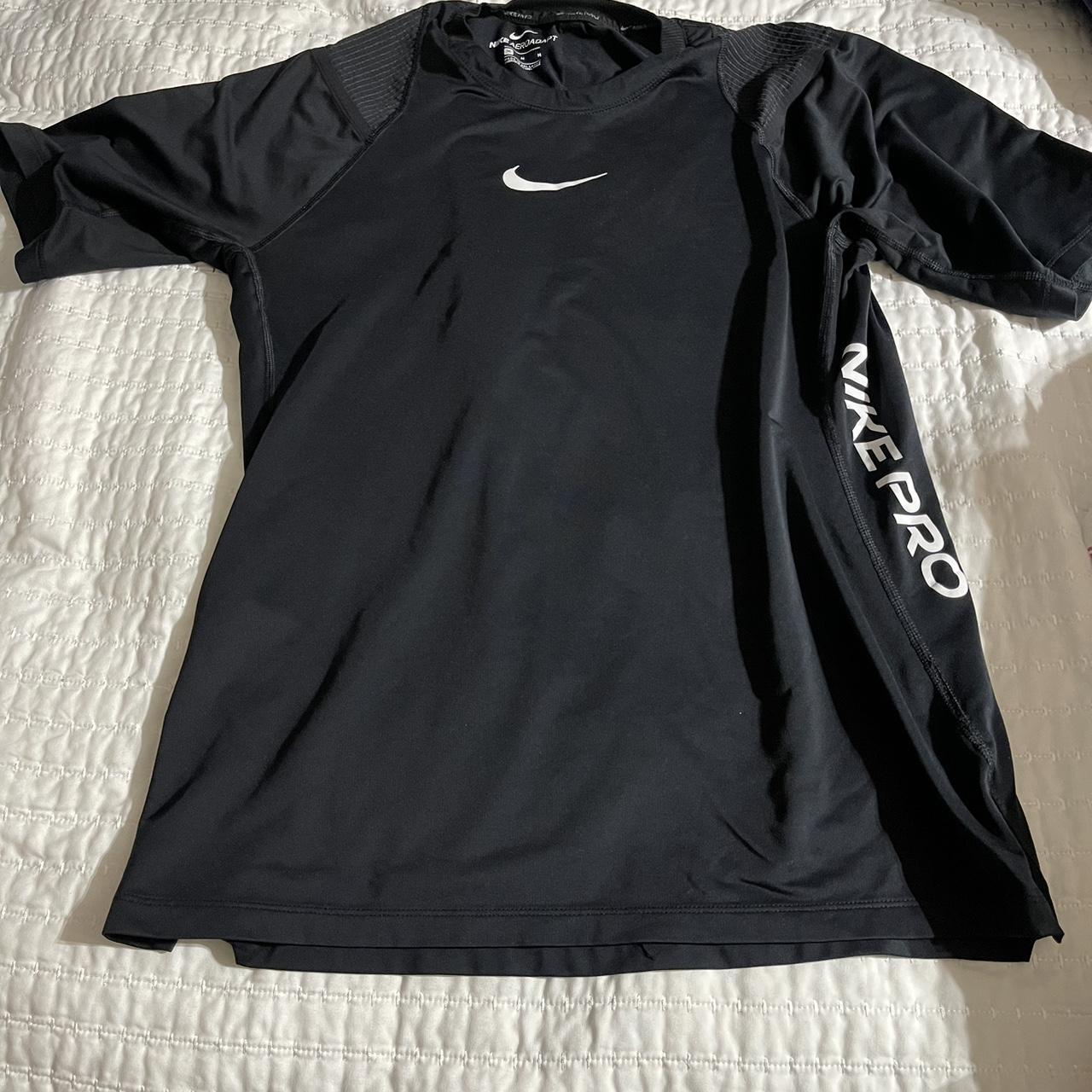 mens black and volt nike shirt