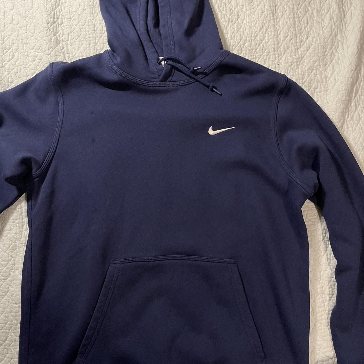 Navy Blue Nike Hoodie Size L Worn once does have a... - Depop