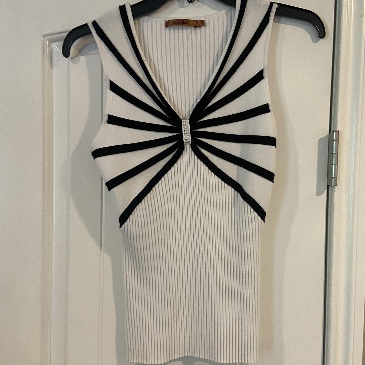 Belldini Women's Black and White Vest