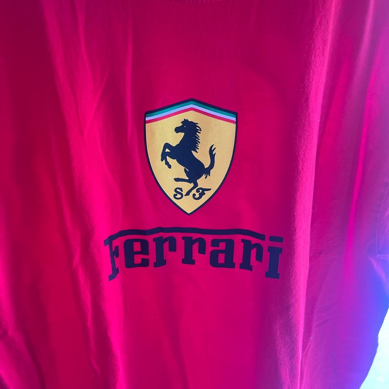 Ferrari Men's Red and Yellow Shirt | Depop