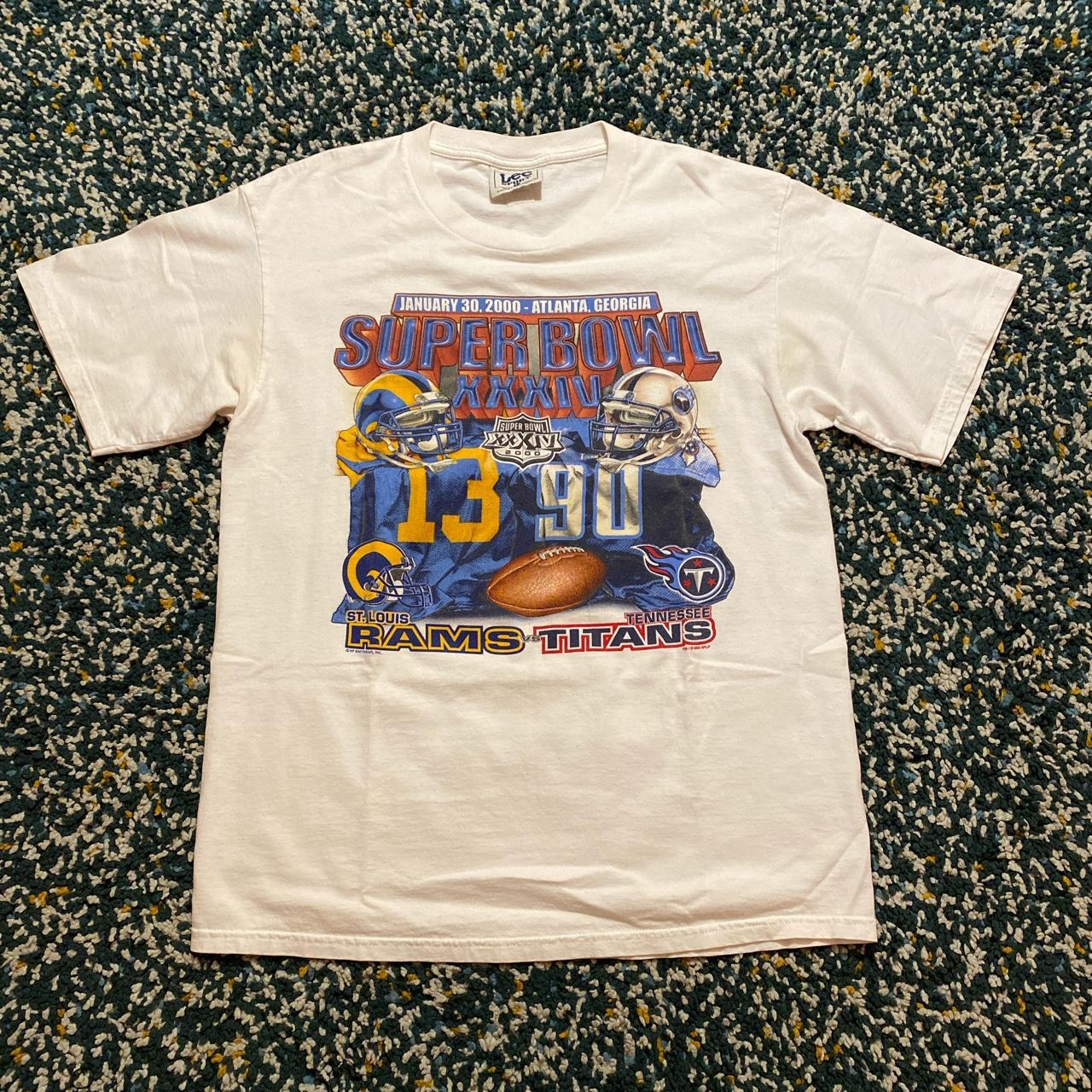 Vintage 2000 St. Louis Rams Super Bowl XXXIV Tee. - Depop