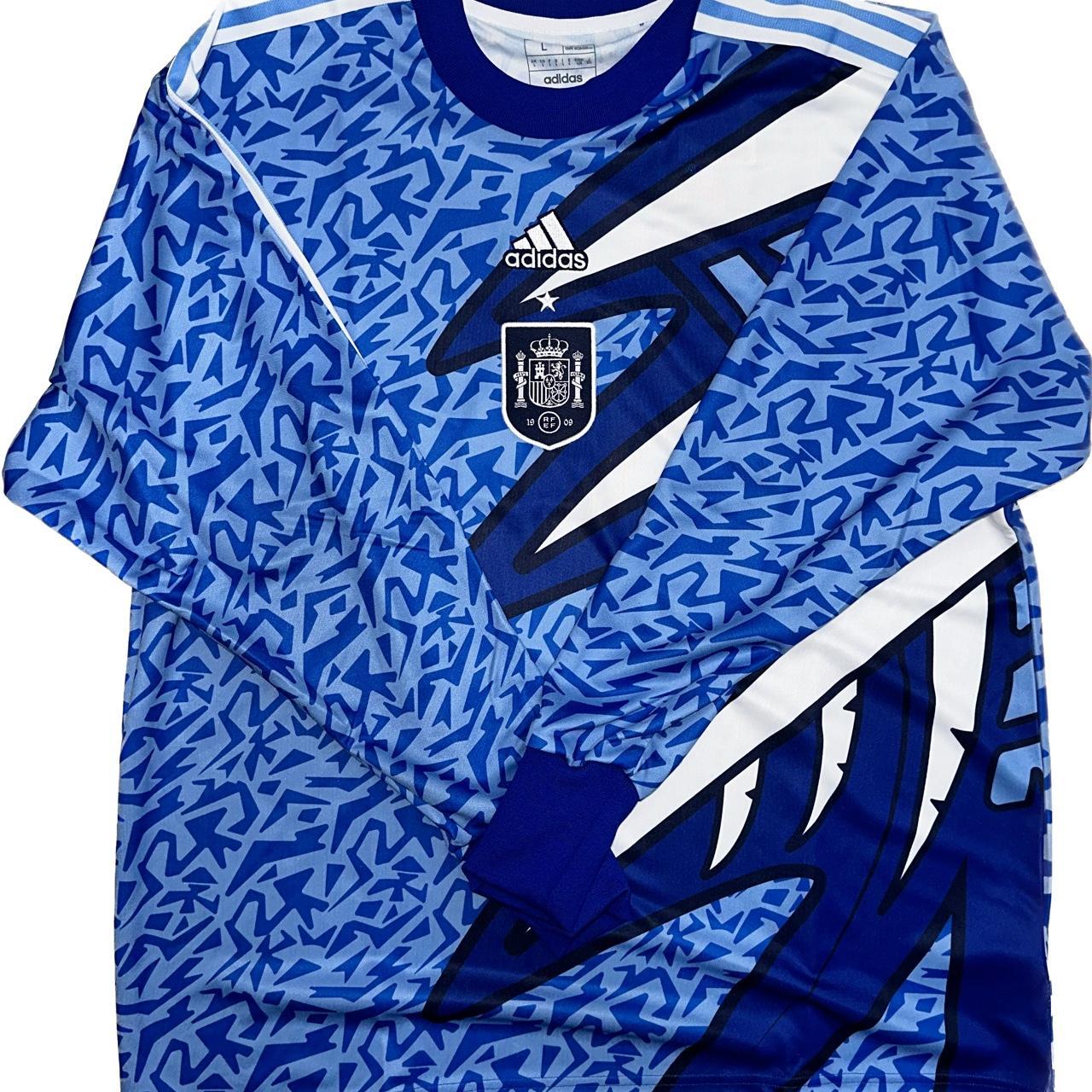 Adidas Spain Icon Goalkeeper Jersey Blue Men's Soccer