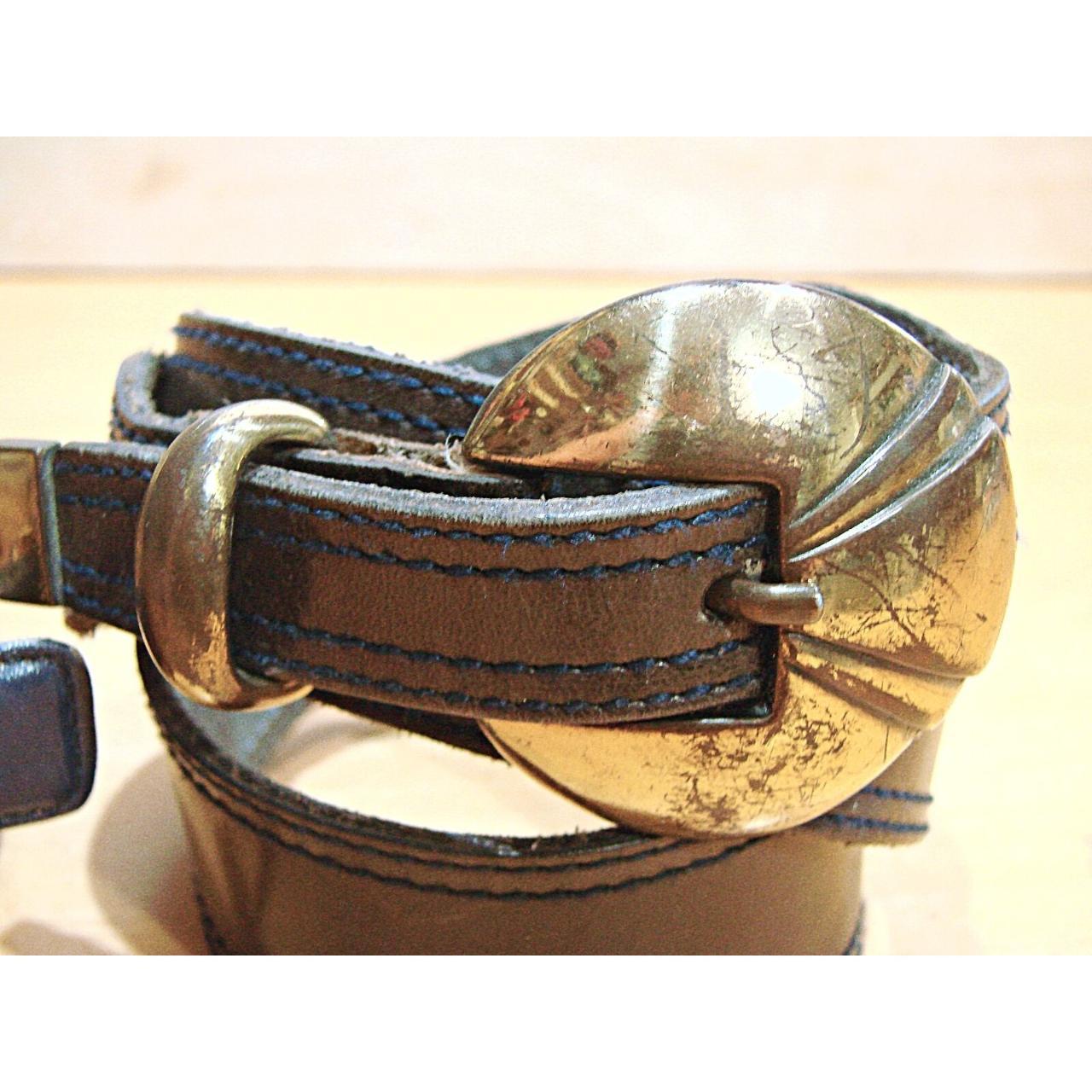 Lot 2 Liz Claiborne Belts Womens Blue Black Leather... - Depop