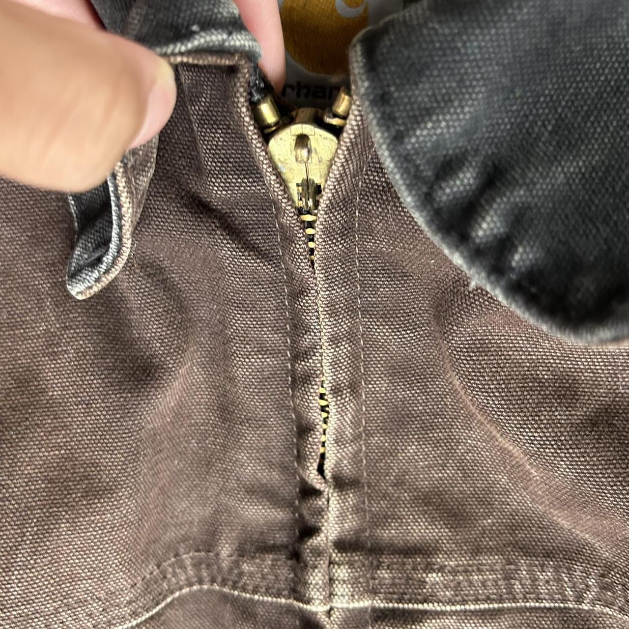 90s Dark Brown C61 Sherpa Lined Carhartt Detroit | Depop