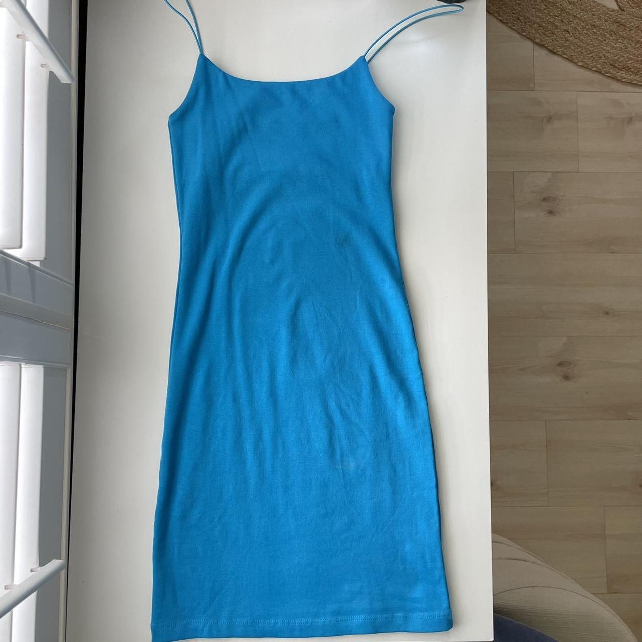 Zara Blue mini dress Size S Worn once - Depop