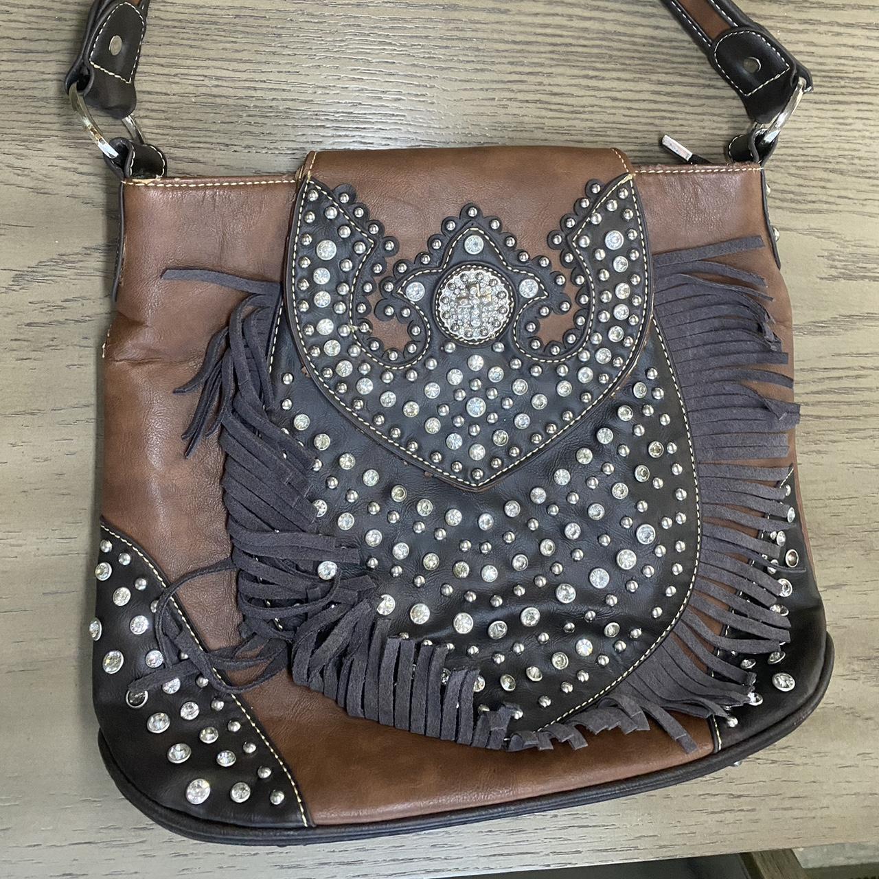 Trinity Ranch Concealed Carry Leather Purse Fringe