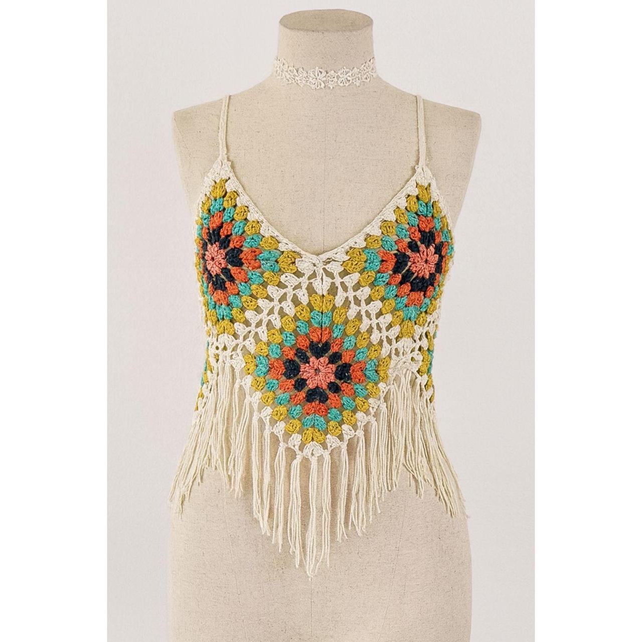 Source Unknown Women's Crop top - White/Red - S –… - image 1