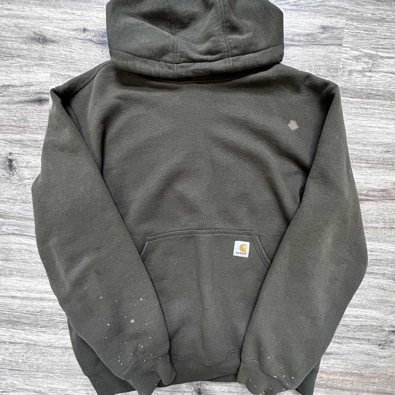 Carhartt Men's Green Hoodie Depop
