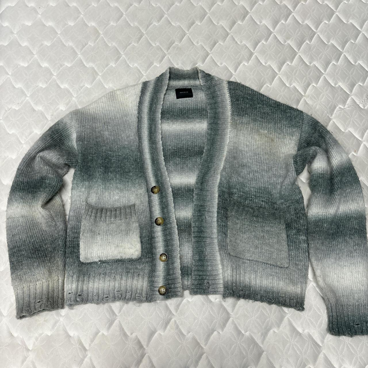 PacSun Women's Cardigan Grey/Blue S – Pacsun cropped cardigan