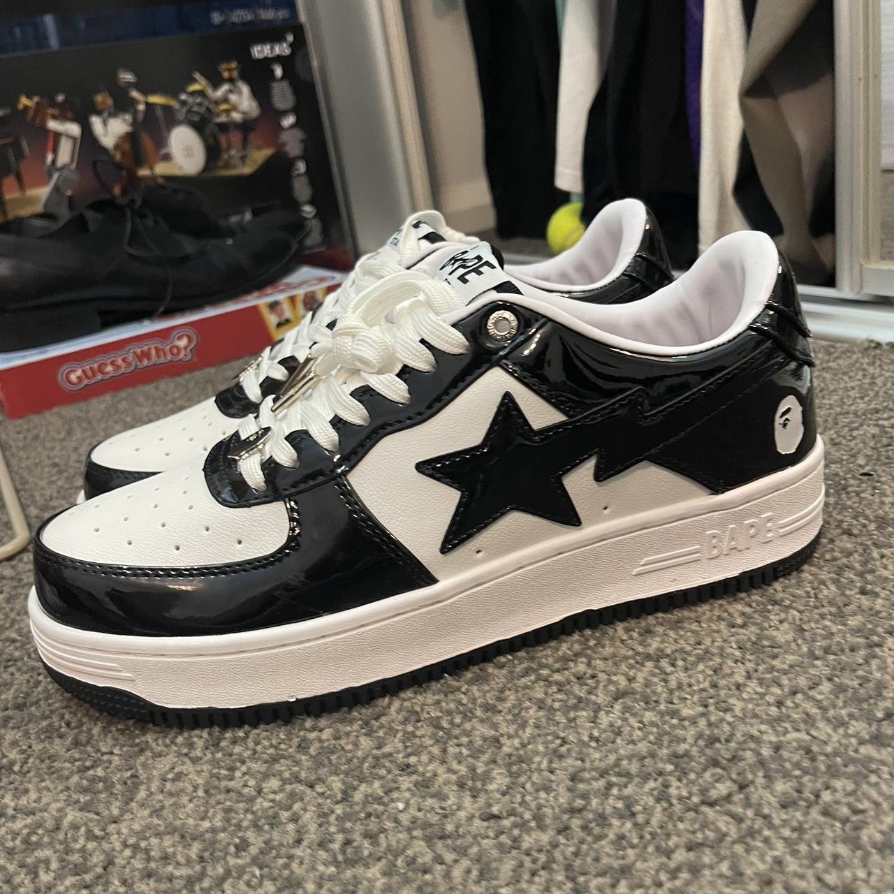 Bapesta Low Black And White Size 11 Brand New Got... - Depop