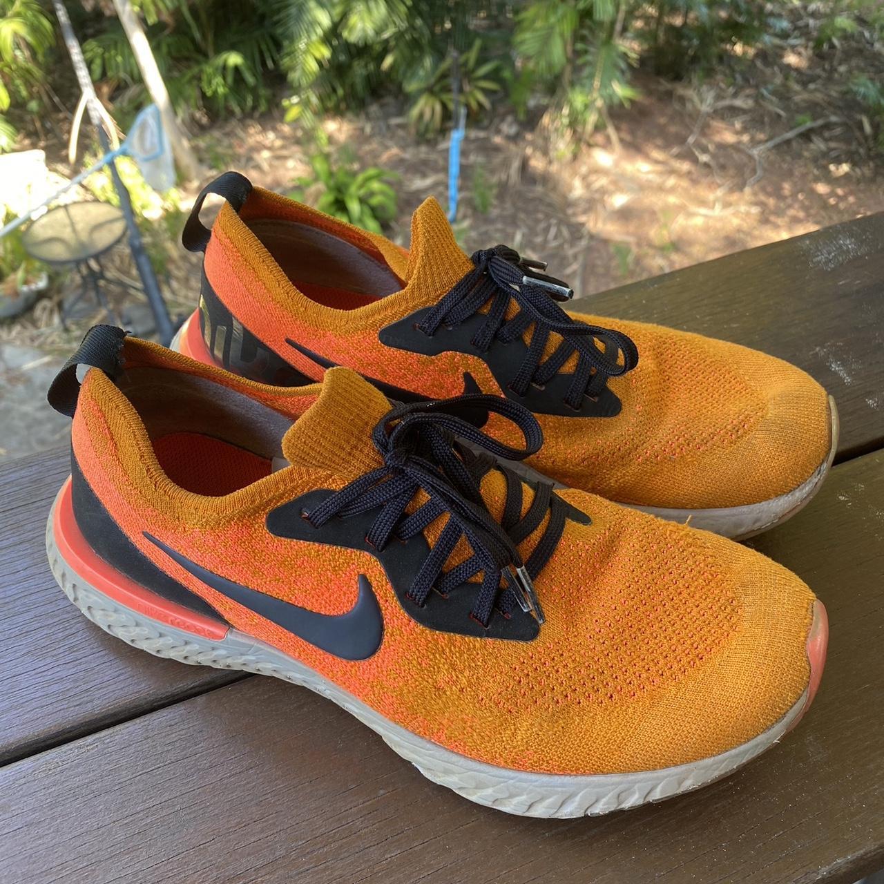 Nike Epic React Flyknit 2 Orange Women s size US10. Depop