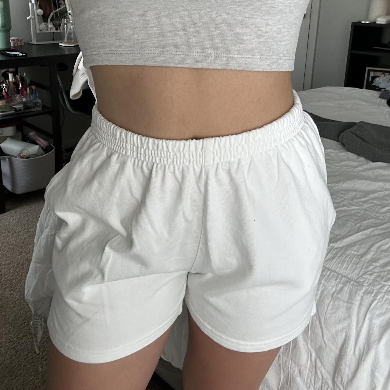 Brandy Melville Women's White Shorts Depop