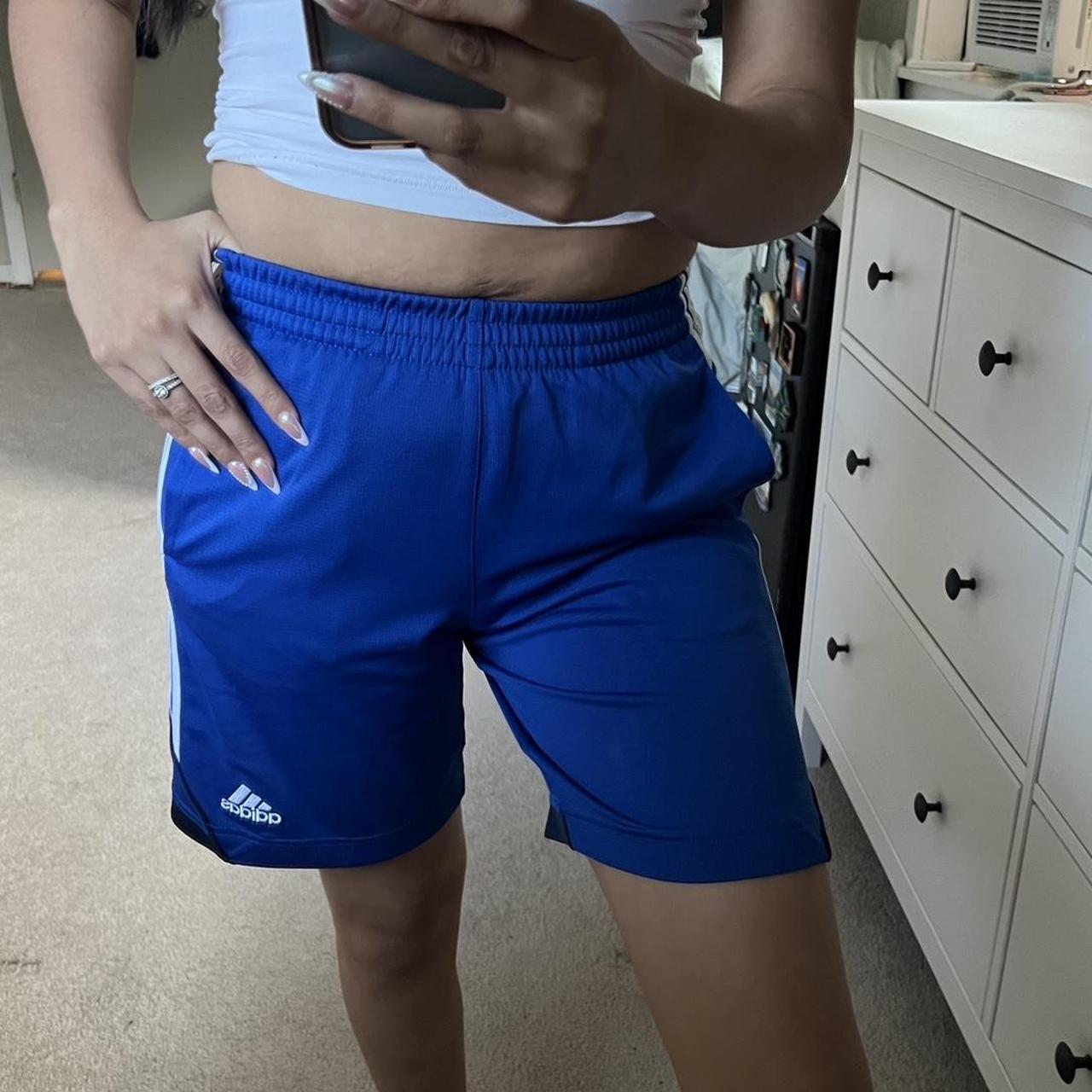 Adidas blue shorts, they are the little boys section... - Depop