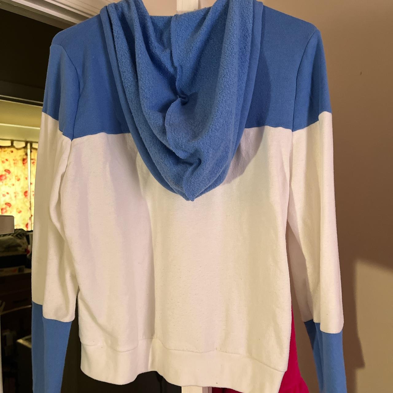 blue and white zip up jacket — pink ‼️ THERE IS A... Depop