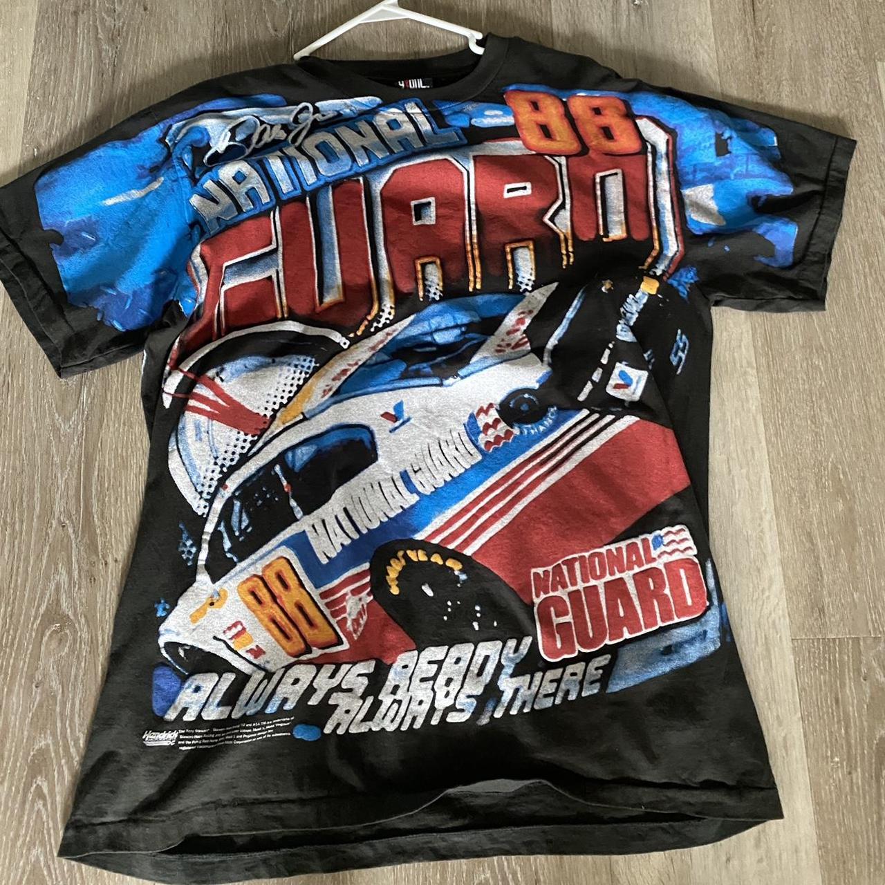 NASCAR Men's Black and Blue T-shirt | Depop