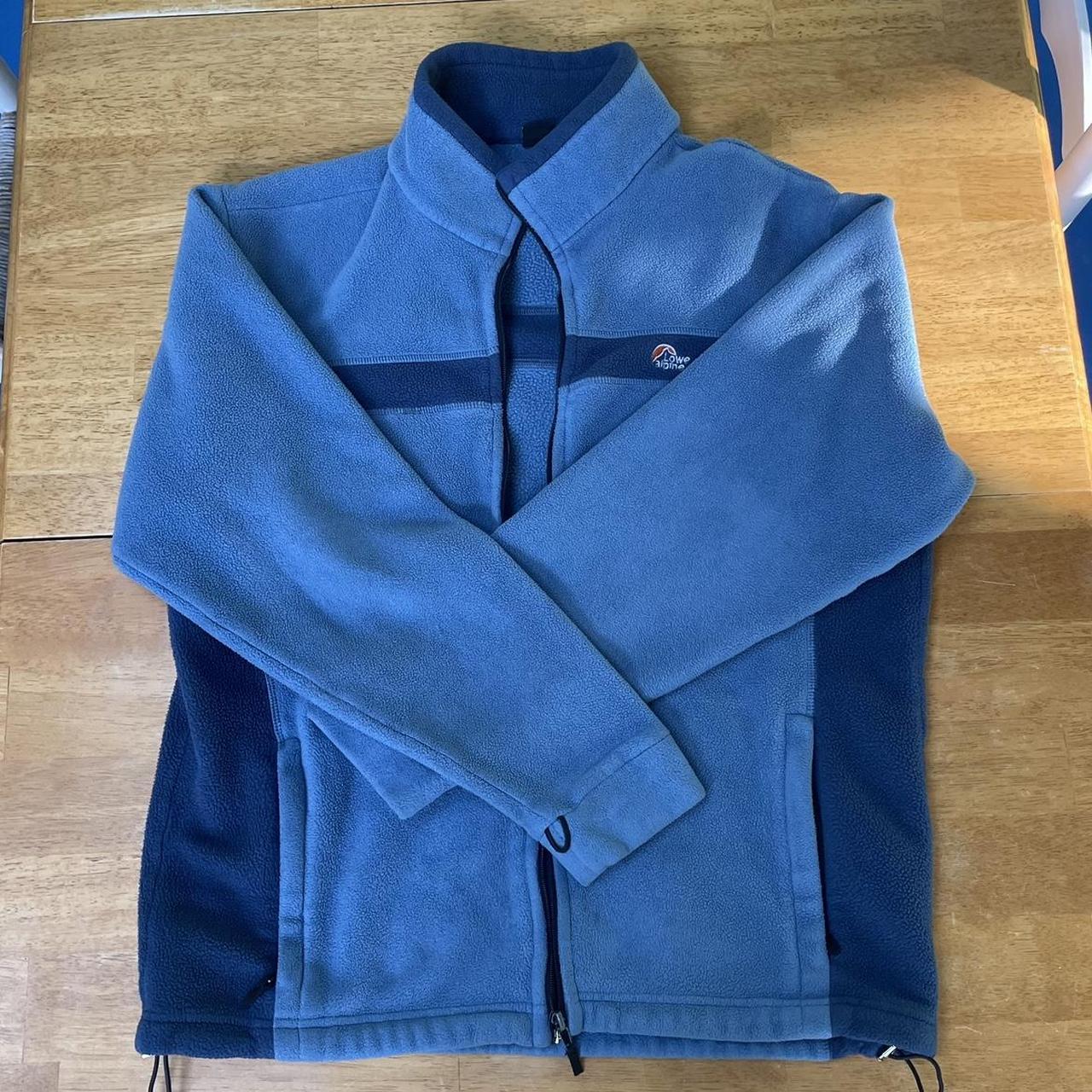 Blue fleece zip up jacket Lightweight & cozy Depop