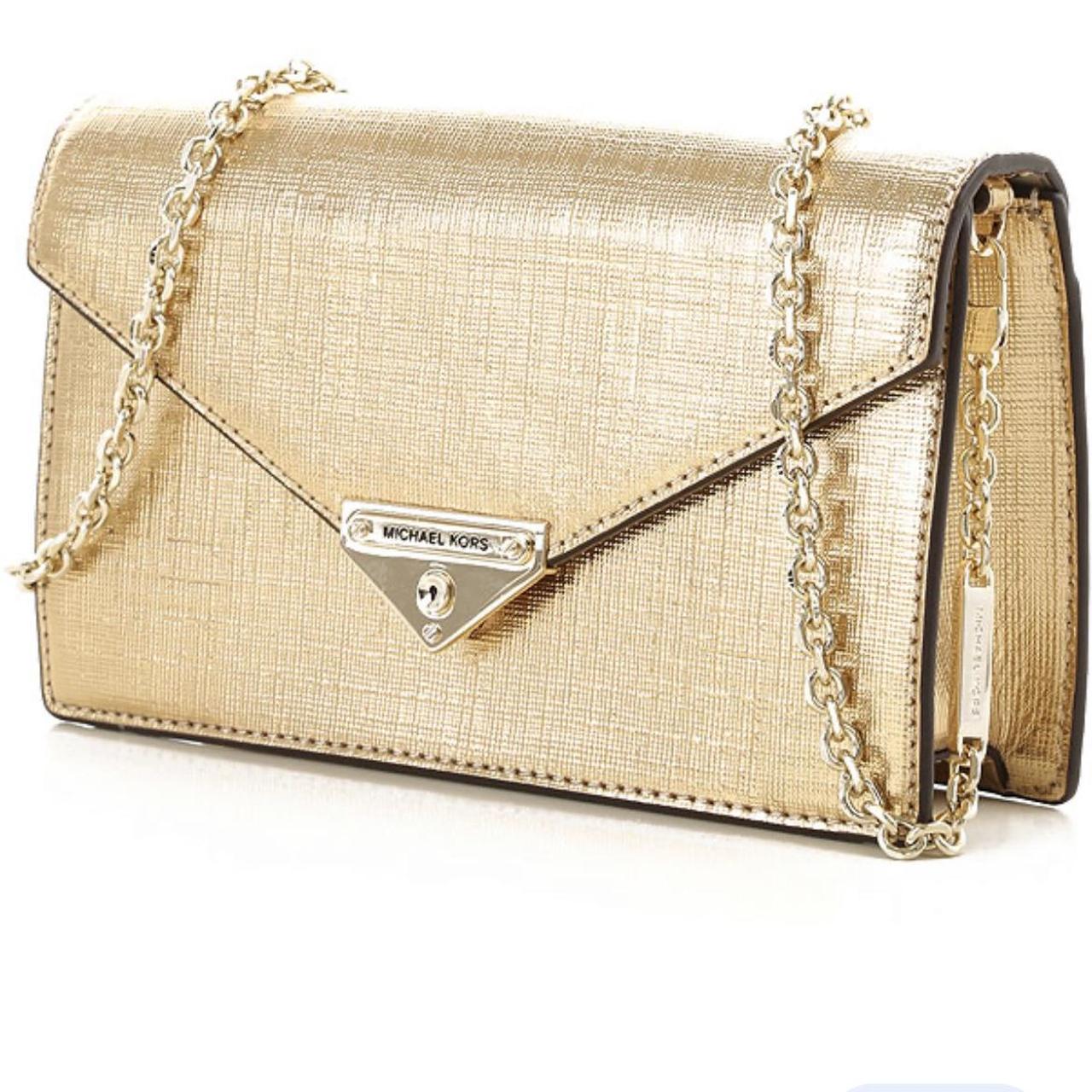 Michael kors best sale gold clutch