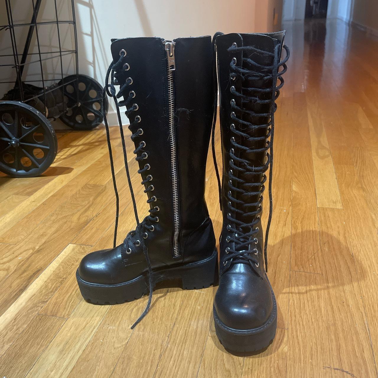 dolls kill combat flight boots