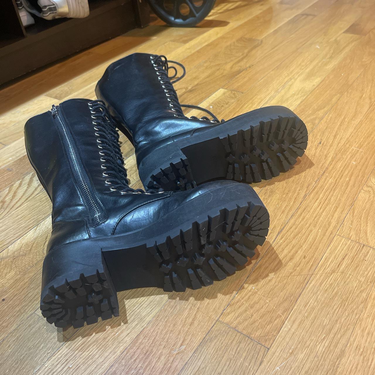 Dolls kill combat boots size 6. Fits me as size 7.... - Depop