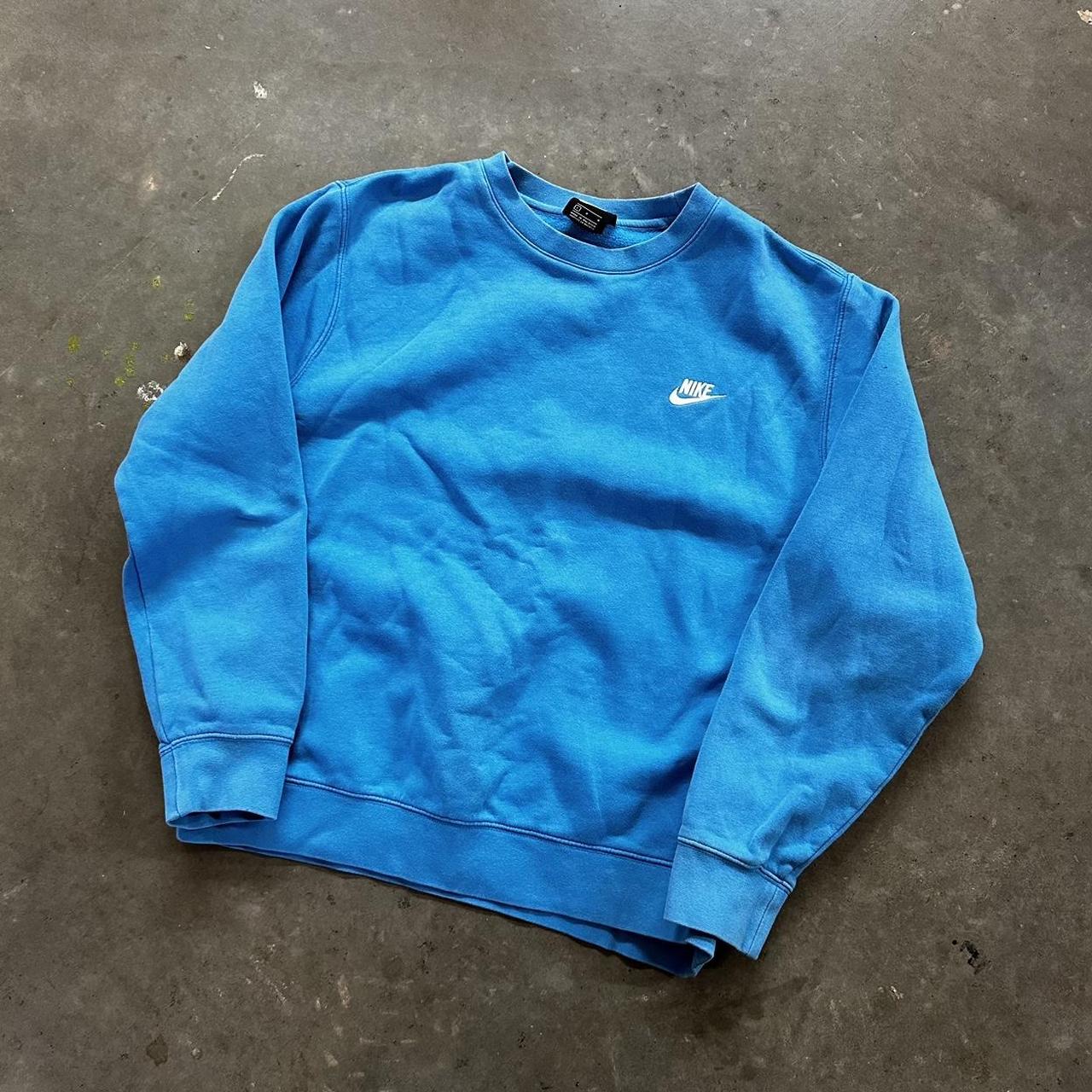 mens blue nike crewneck