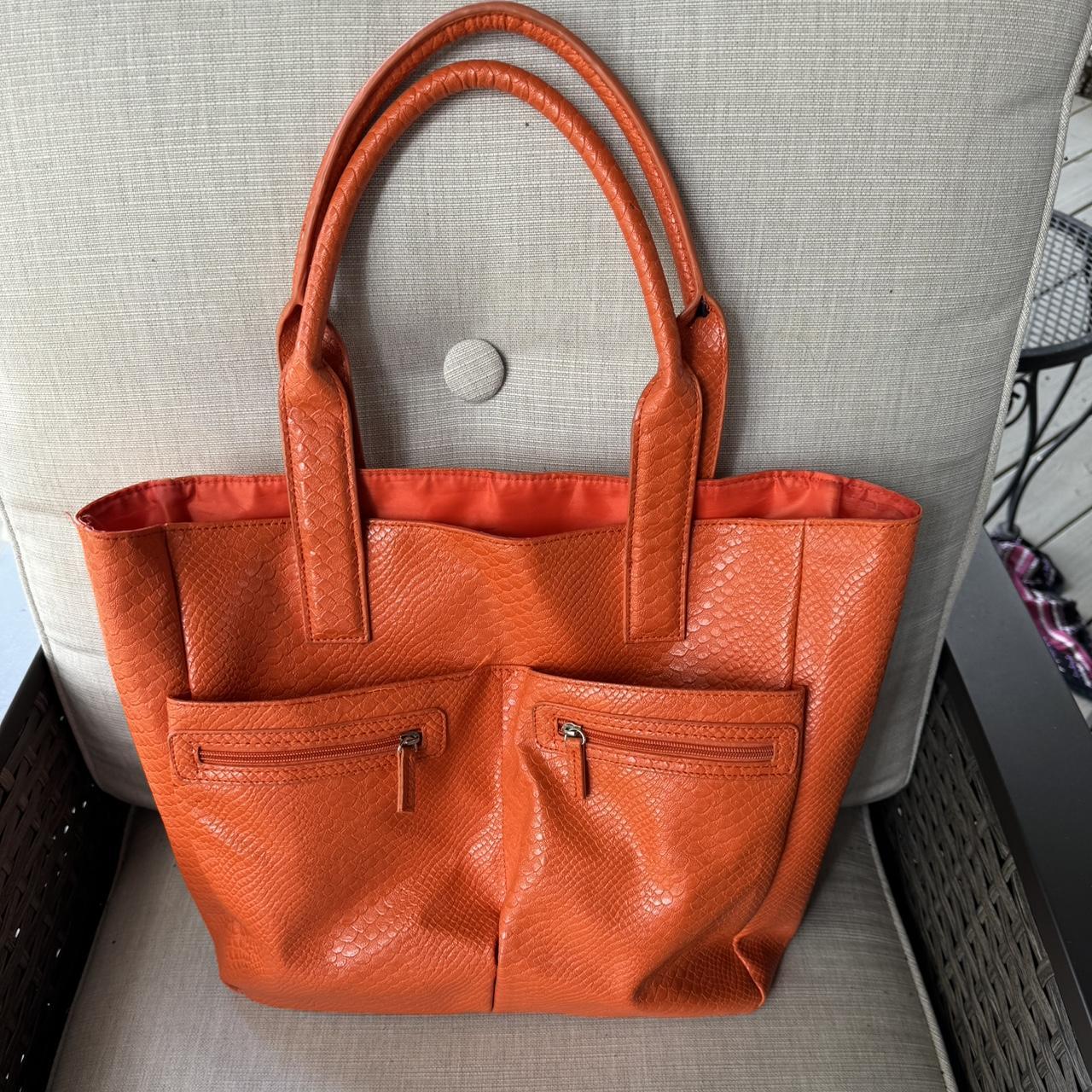 Neiman marcus orange tote bag sale