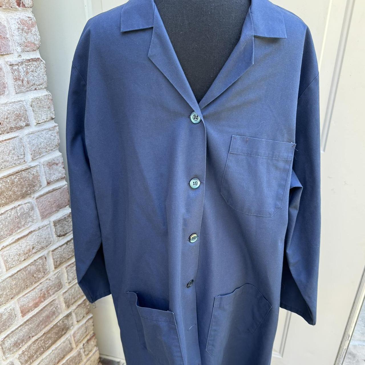 Red Kap, Navy, Lab Coat, Size XL, 80% Polyester Depop
