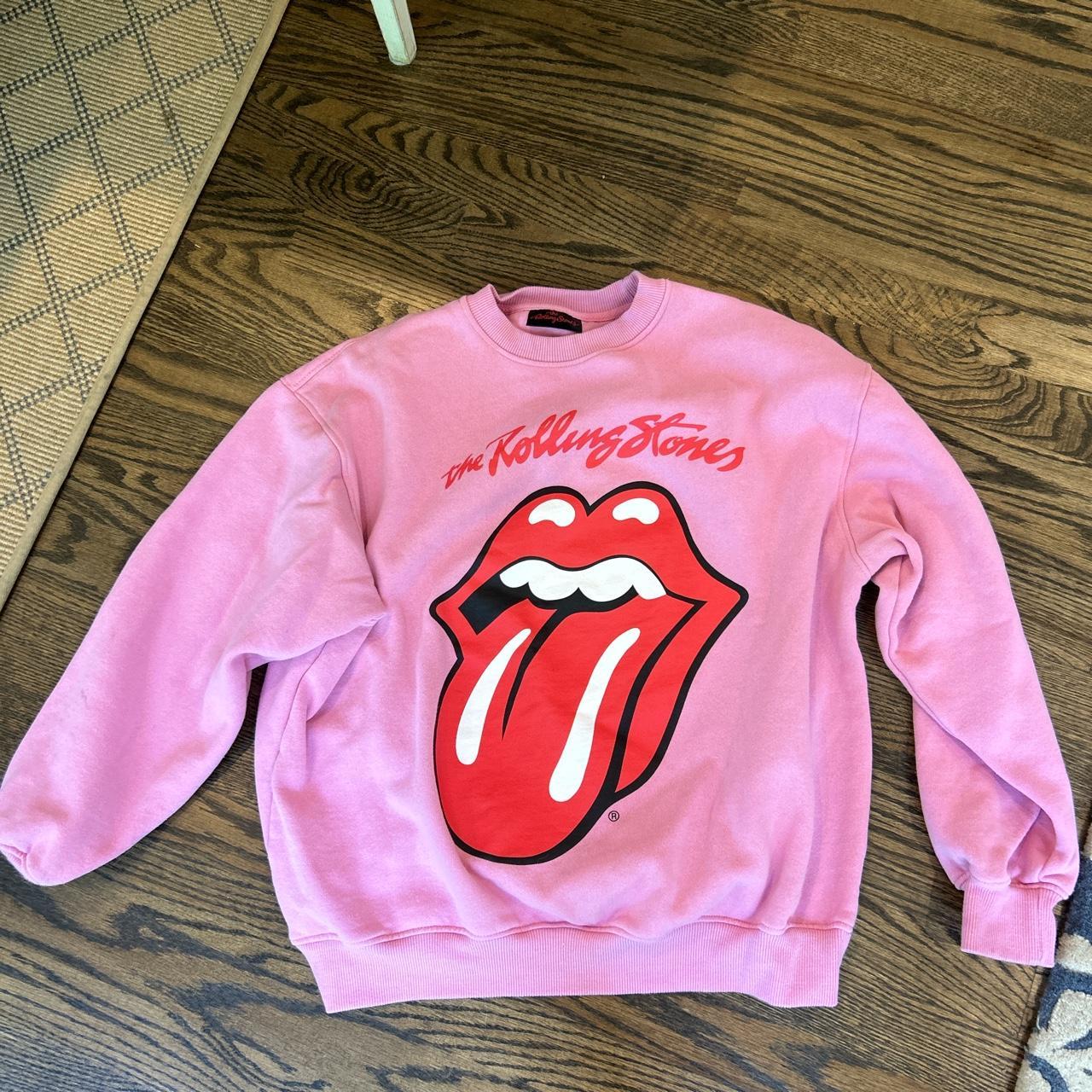 Rolling Stones pink crewneck urban outfitters Zara... Depop