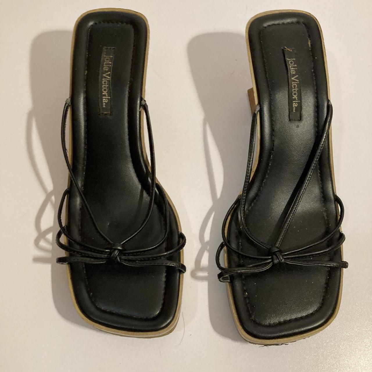 Women's Black and Tan Sandals | Depop