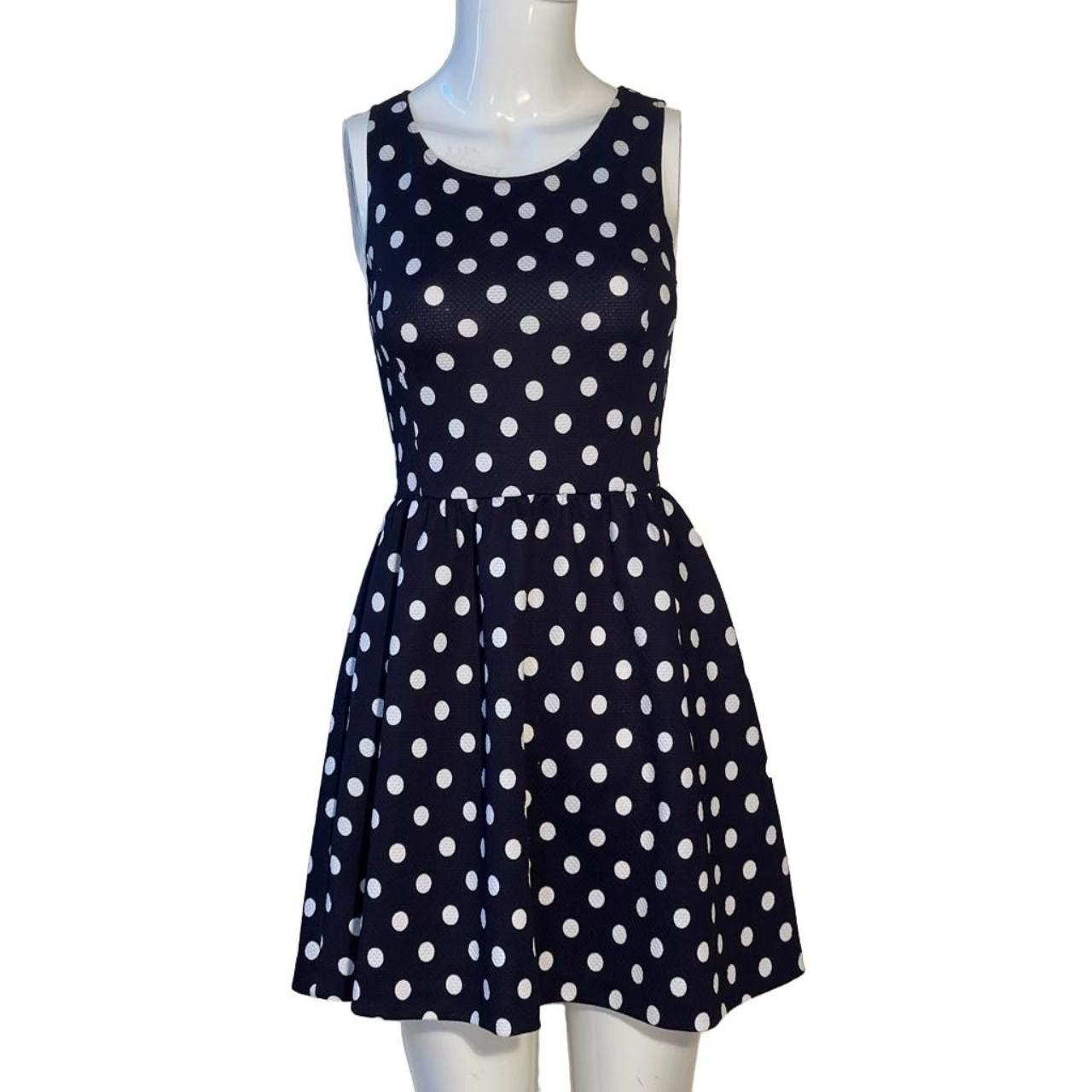 Round neck polka outlet dot skater dress