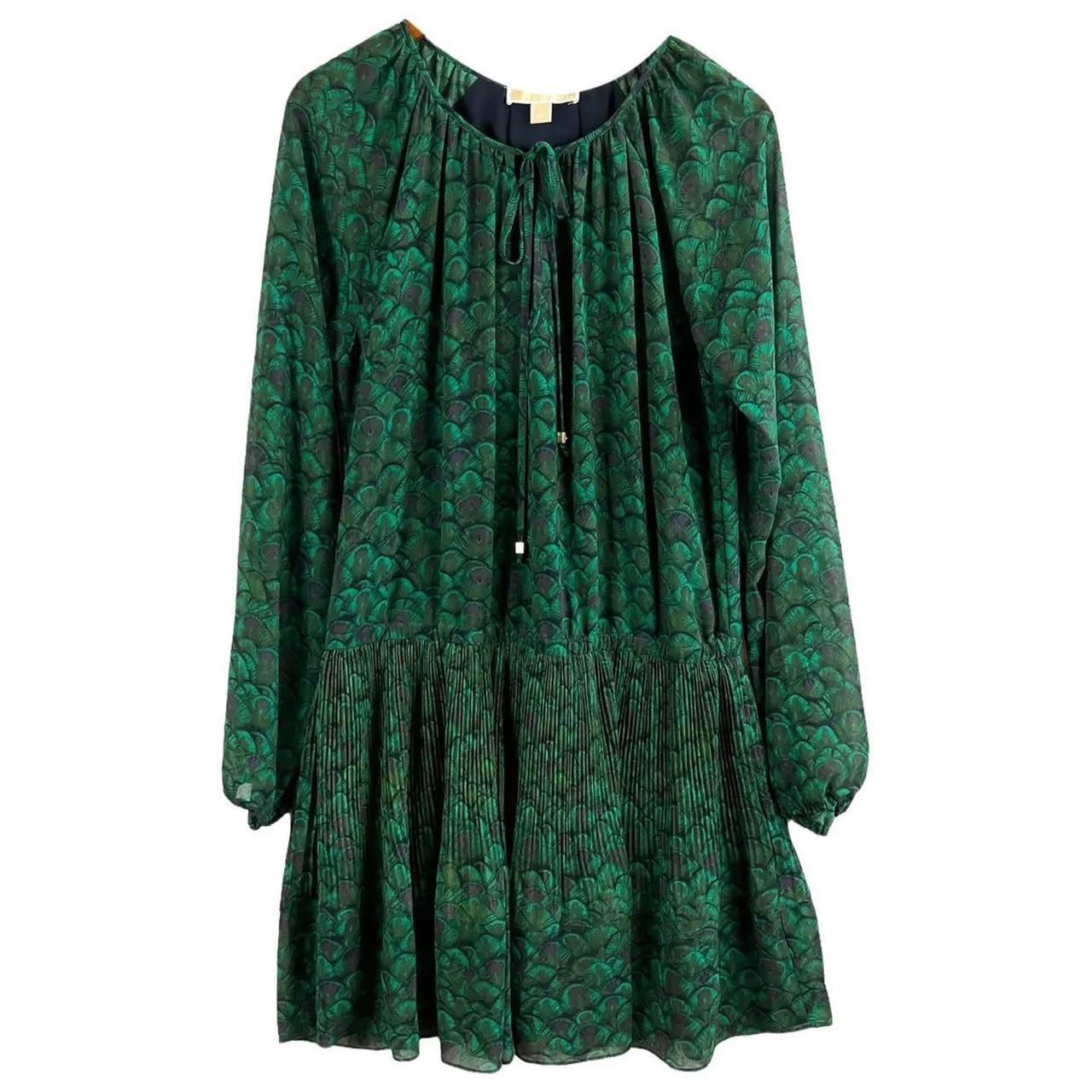 Michael kors deals green peacock dress