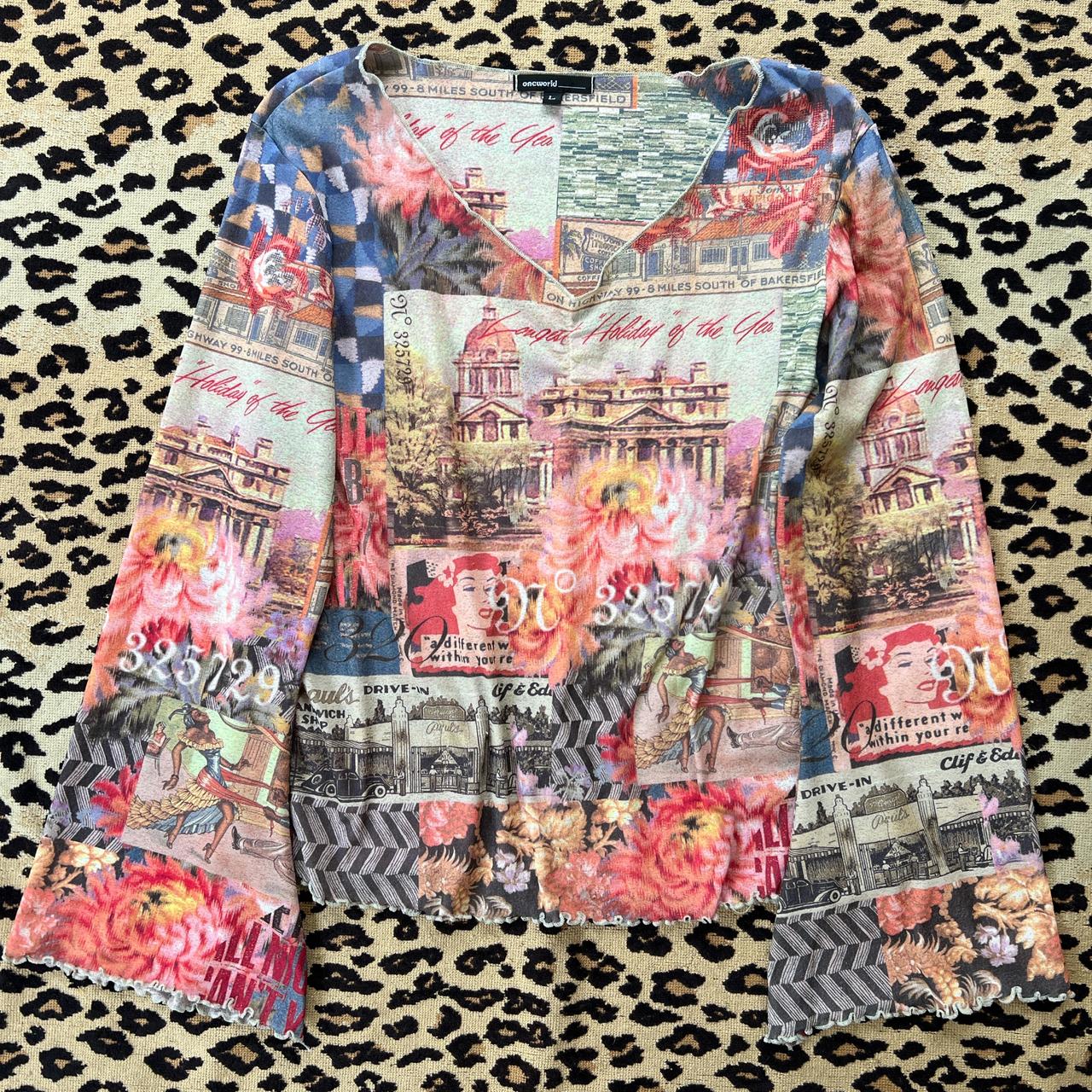 Women's Blouse - Multi - L – ONEWORLD CHIC PATTER… - image 1