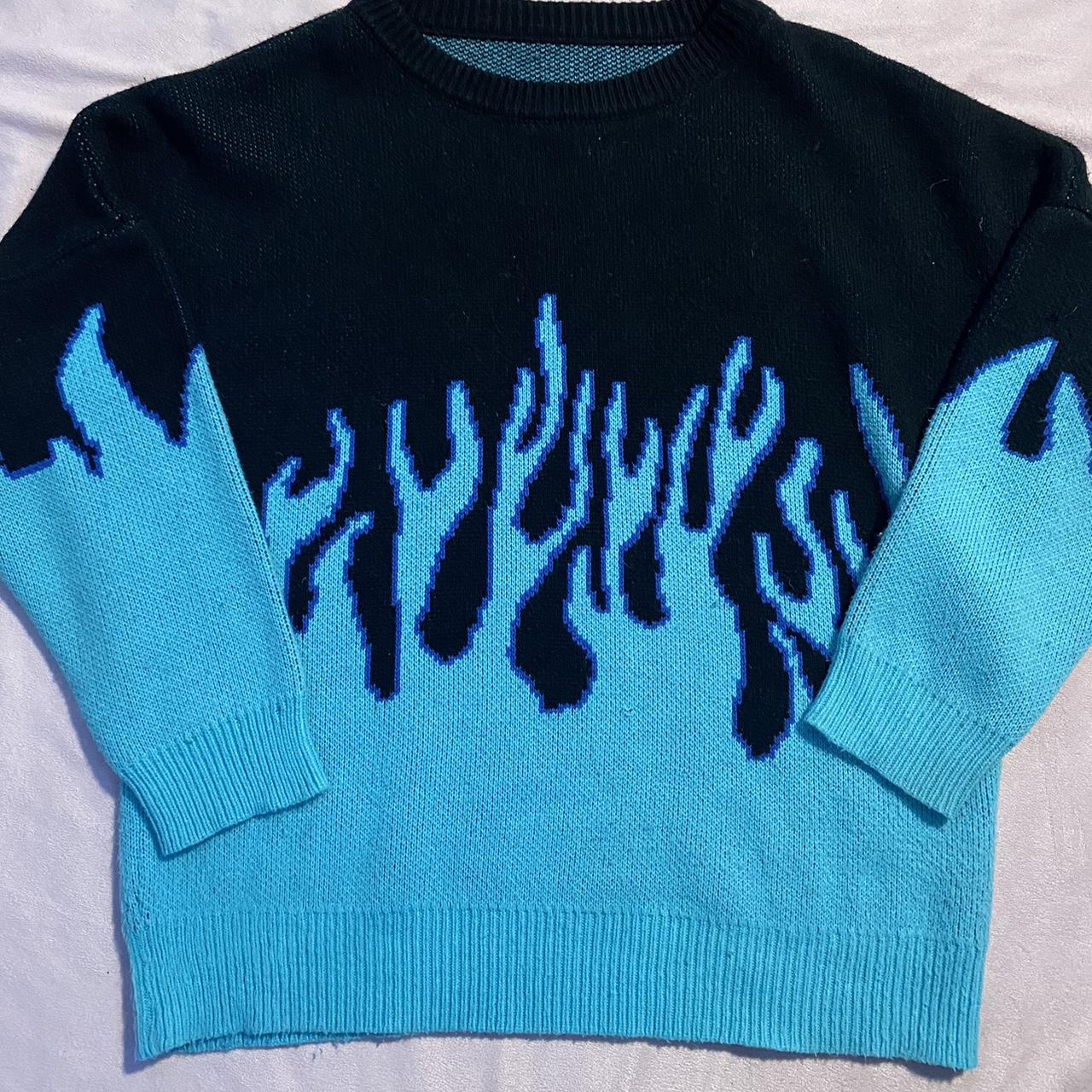 Blue flame hotsell knit sweater