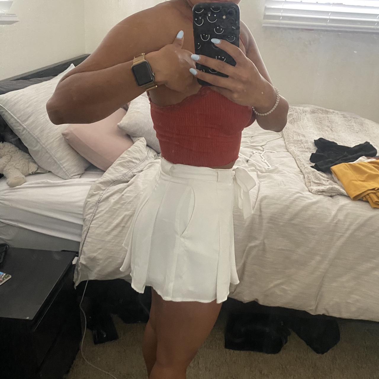 White Aritzia Sunday Best Skort NEVER WORN. Size 2... - Depop