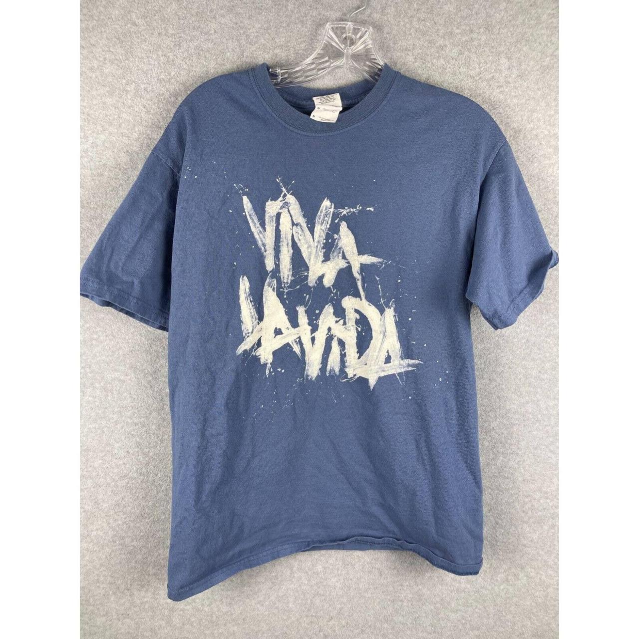 Coldplay Viva Lavida Tour T Shirt Mens M Blue Short Depop