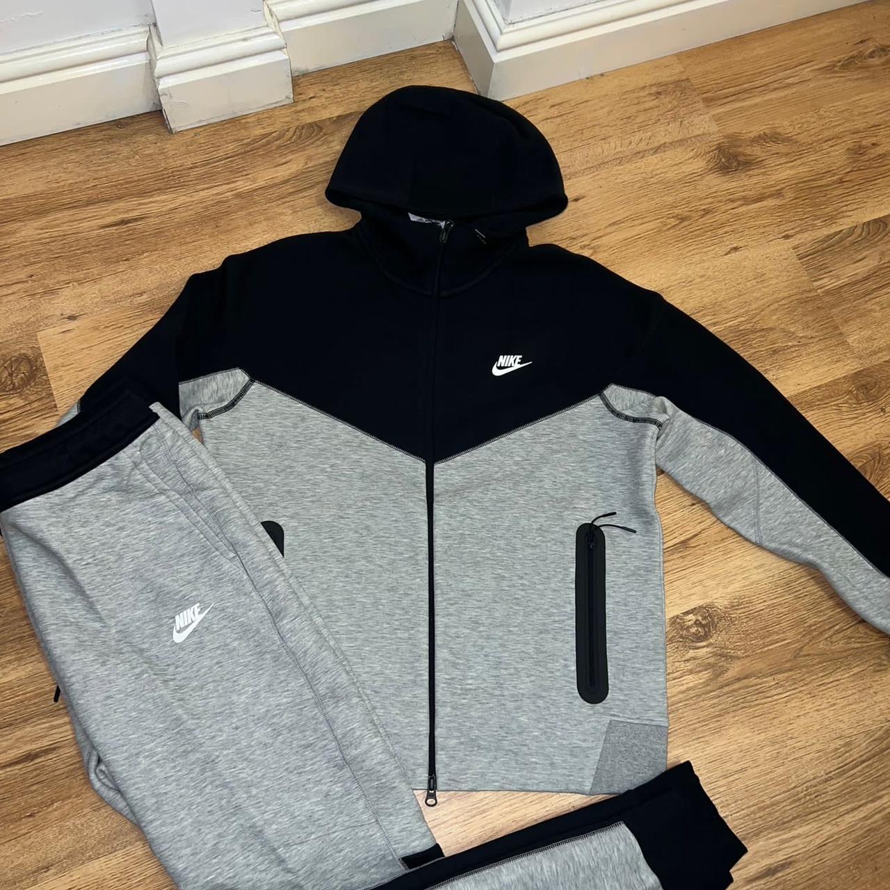 Nike black / grey tech fleece size medium Depop