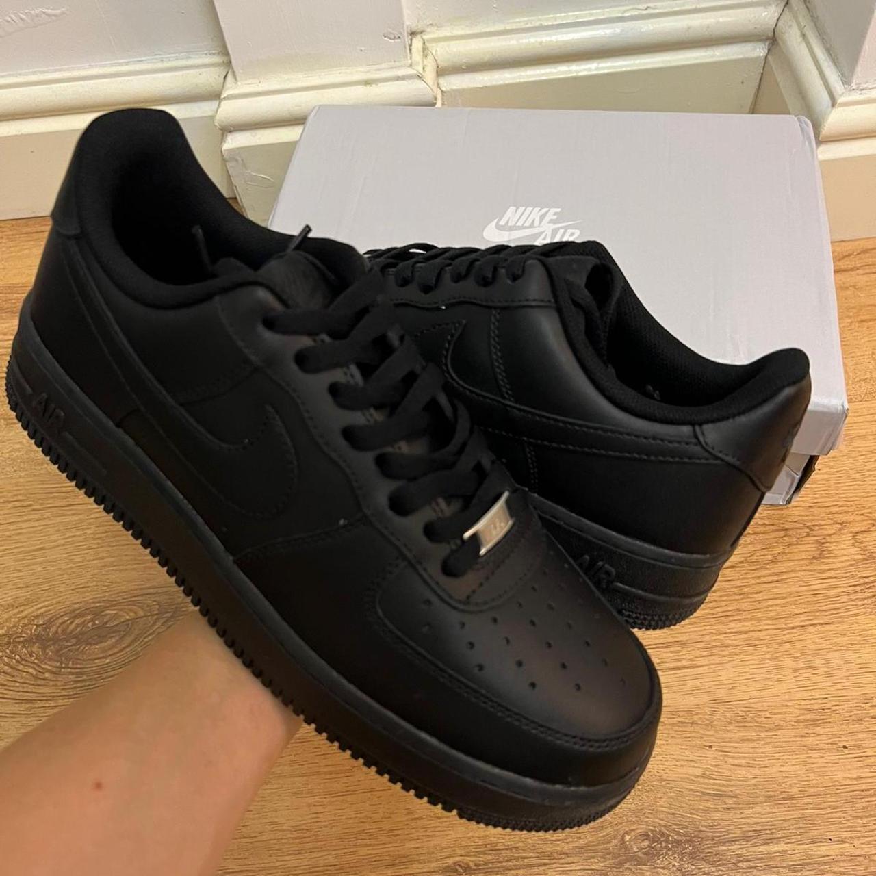 black air force 1 - size 9.5 - brand new still in... - Depop