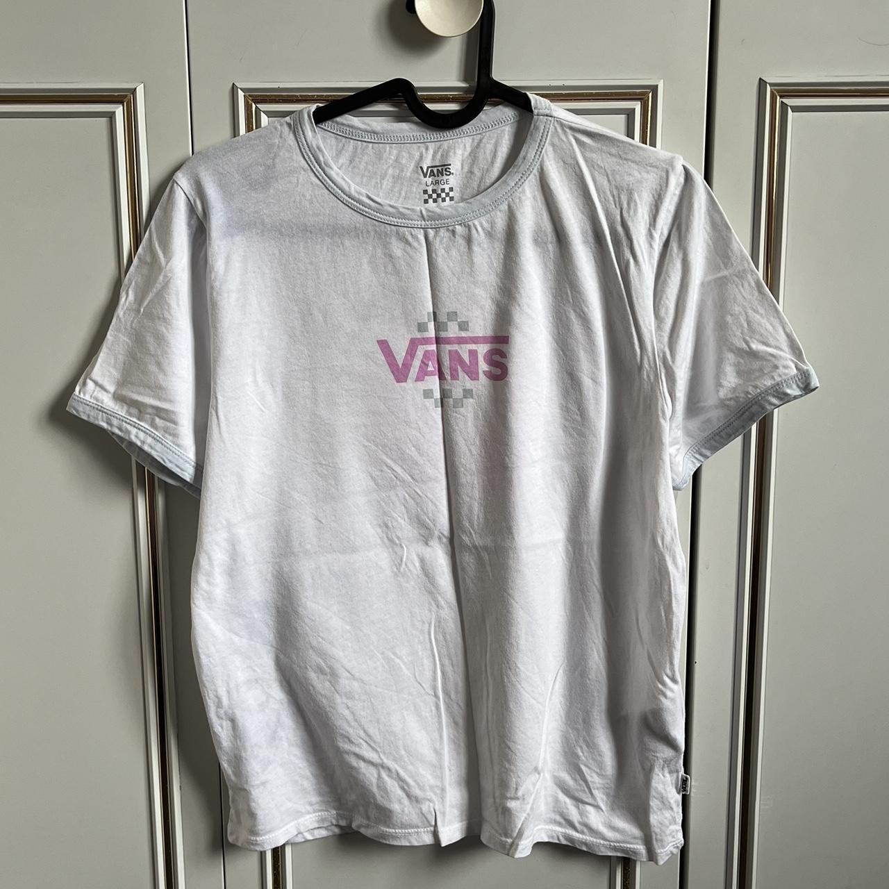 Vans white and pink t shirt Excellent condition