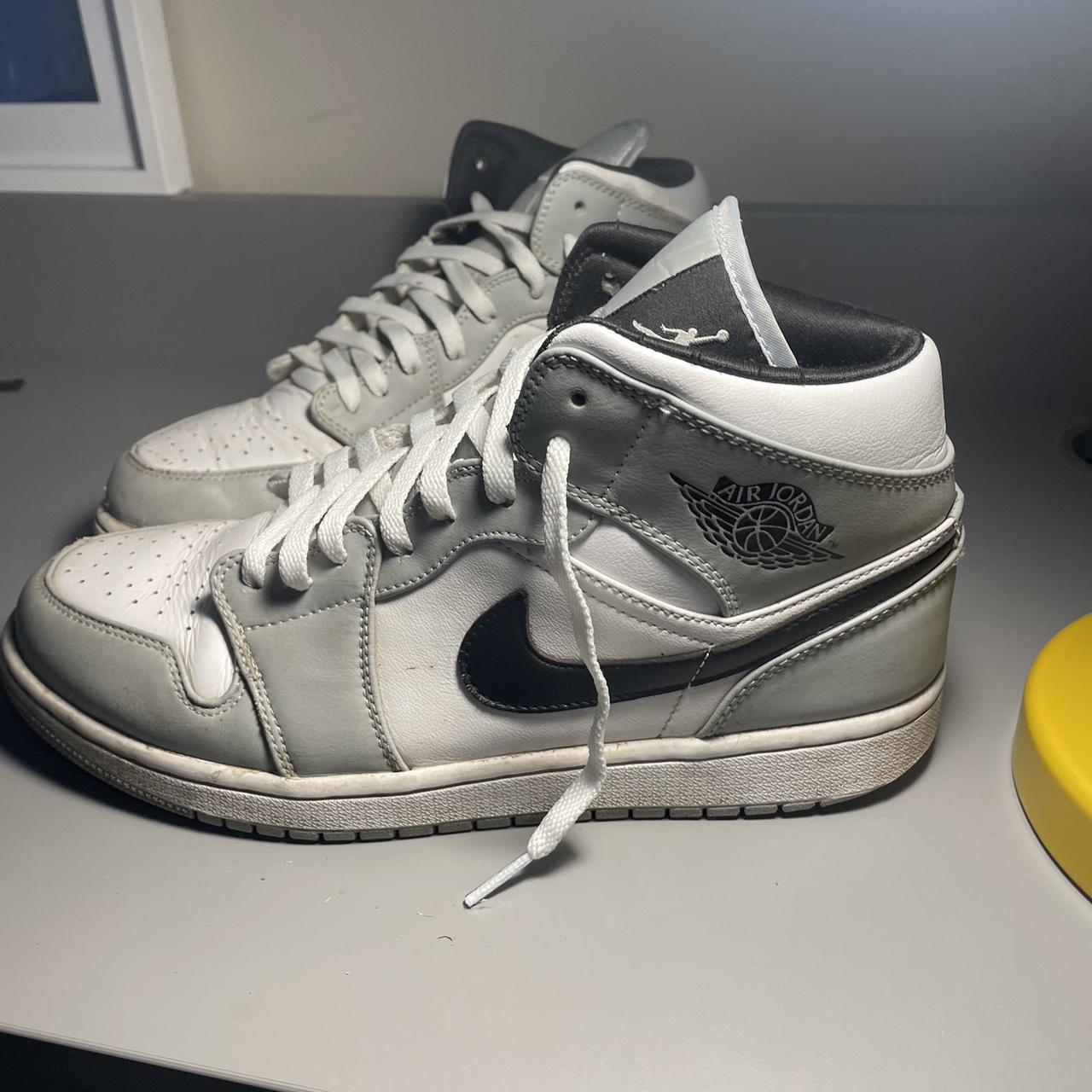 Smoke grey Jordan 1s mid Size uk 9 Used but good... - Depop