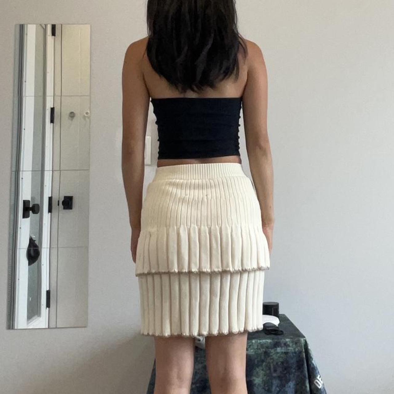 Women's Skirt - Cream/White - 0 – Cream knit ruff… - image 2