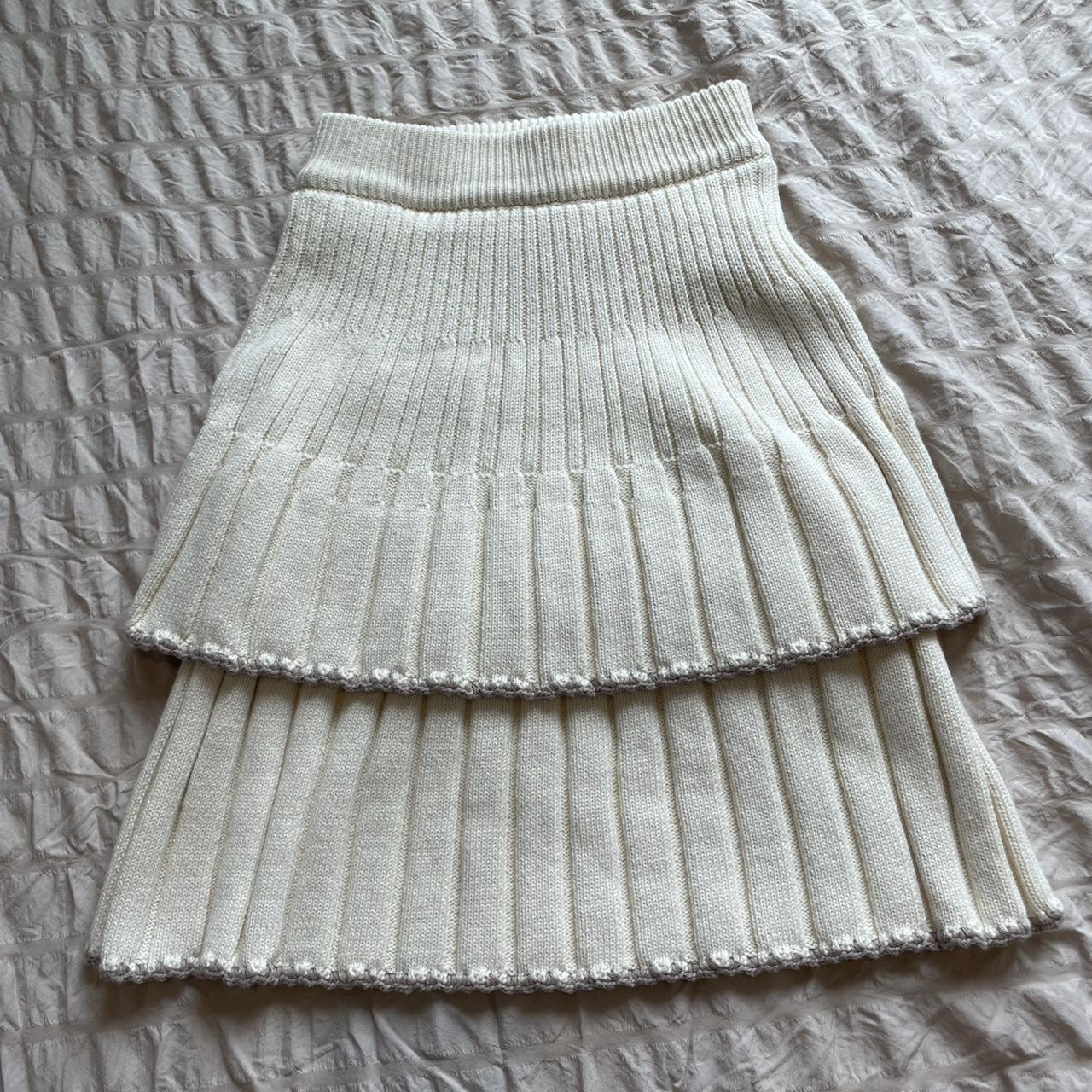 Women's Skirt - Cream/White - 0 – Cream knit ruff… - image 4