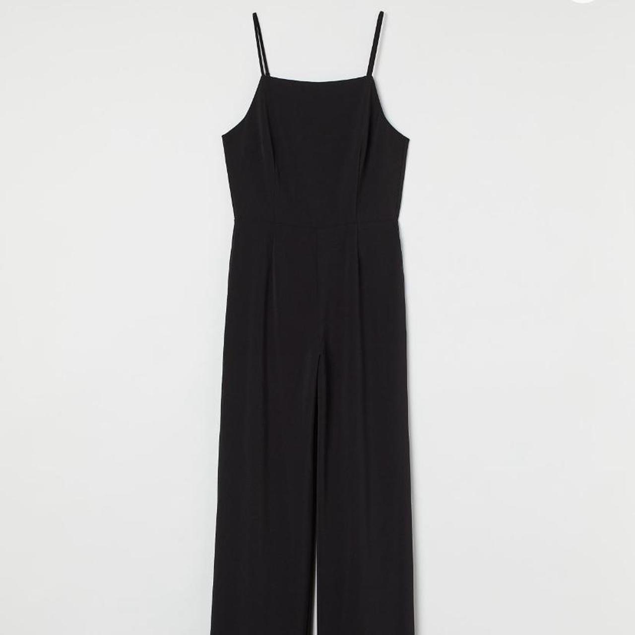 H&M black sleeveless jumpsuit Size small, but runs a... Depop
