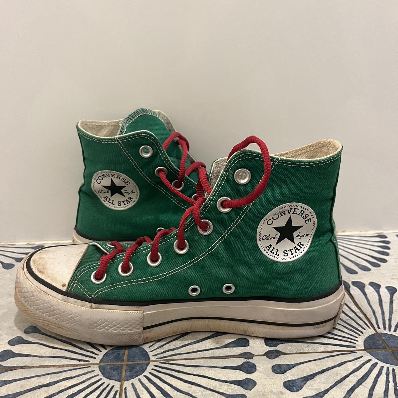 Platform converse green best sale