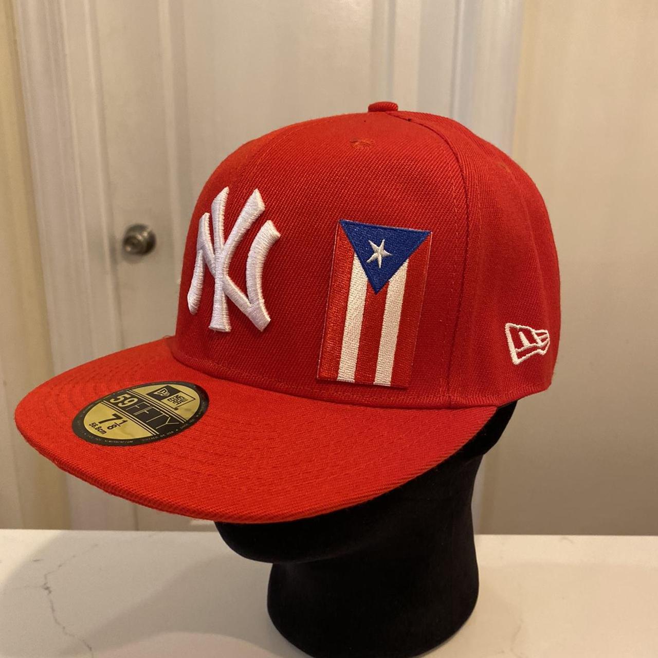 Yankees Puerto Rico Fitted Cap Size 7 1 8 Red Depop